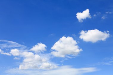 Blue sky with clouds background clipart