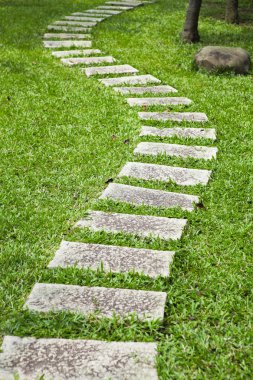 Garden stone path clipart