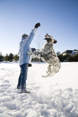 Playing in the snow clipart