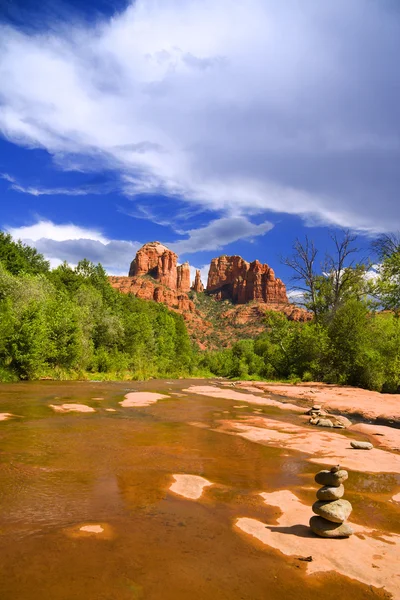 Cathedral Rock and Oak Creek — Stock Photo, Image