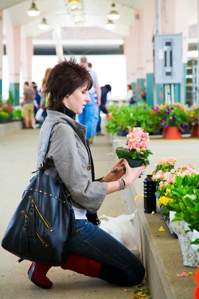 Çiçekler için alışveriş — Stok fotoğraf