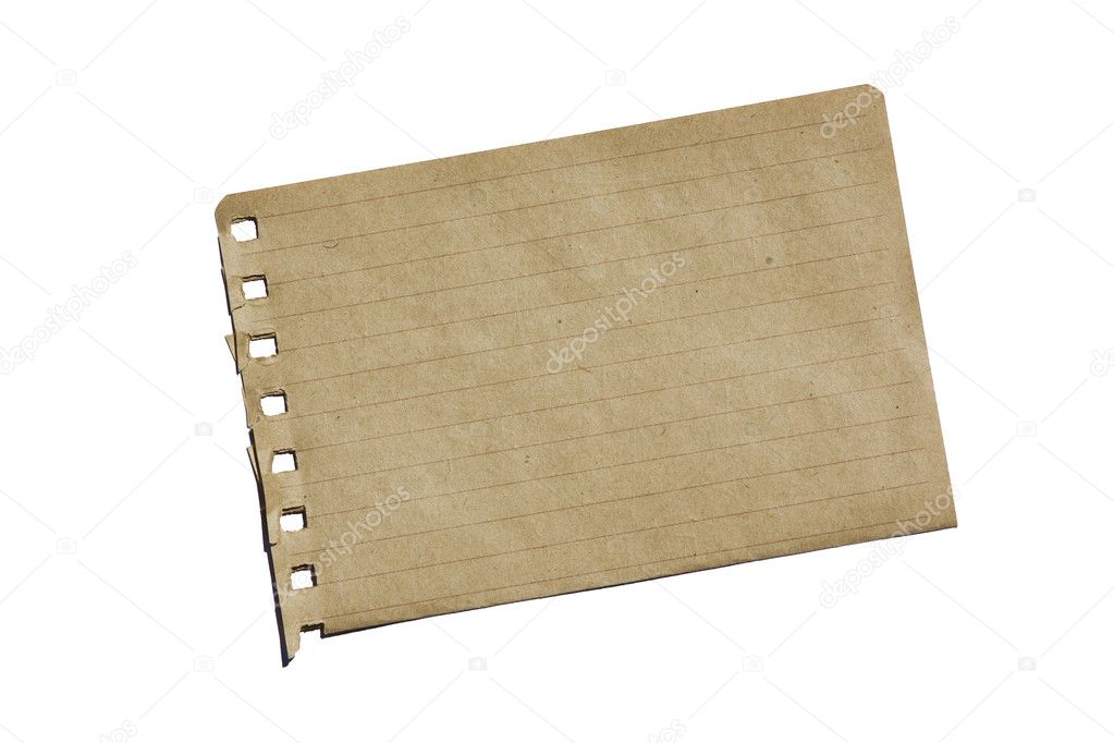Brown Paper on White