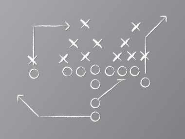 Vector Fooball Play clipart