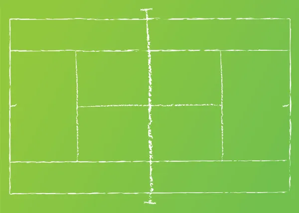 Court de tennis vectoriel — Image vectorielle