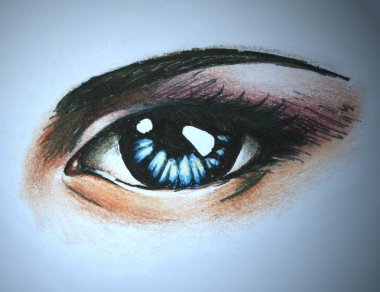 Hand Drawn Eye Illustration clipart