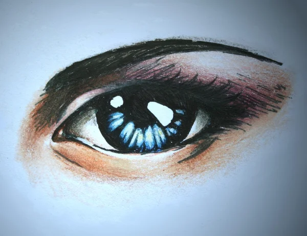 Ręcznie rysowane oczu ilustracja — Zdjęcie stockowe