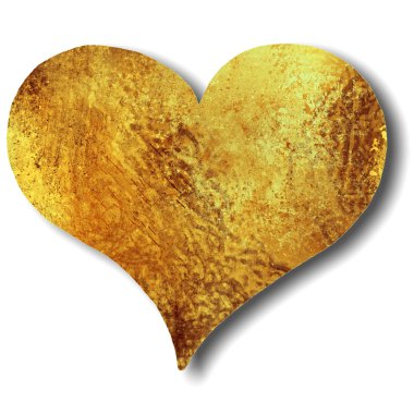 altın bronz kalp