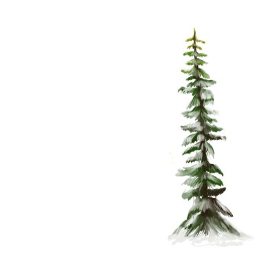 Pine tree with snow clipart