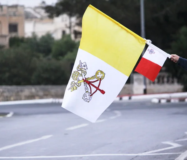 stock image Papal flag