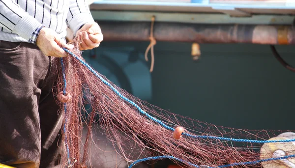 stock image Fisherman pulling net