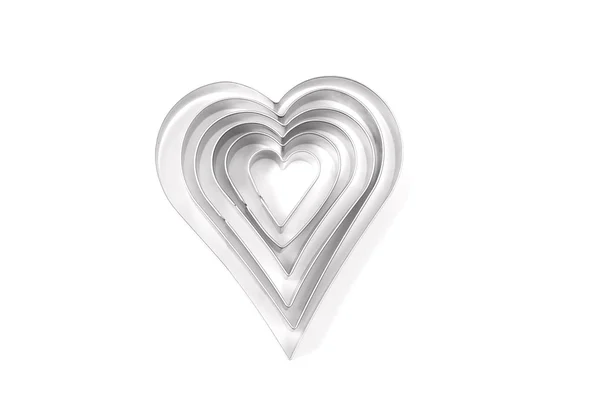 stock image Heart shaped cookie cutters