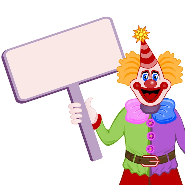 Clown with table — Stock Vector