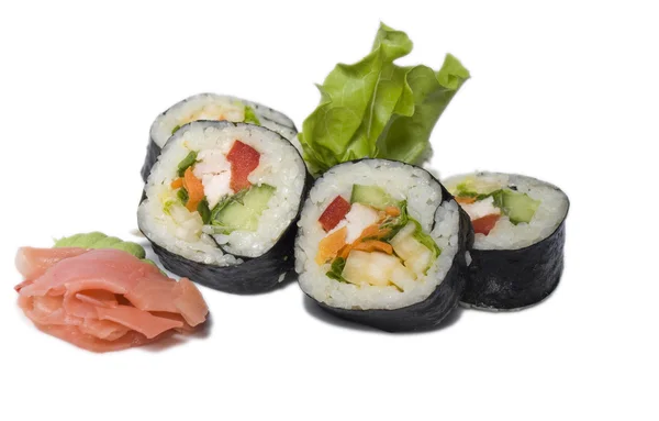 Rolled and sushi — Stock Photo, Image