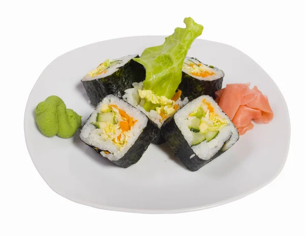 Rolled and sushi — Stock Photo, Image