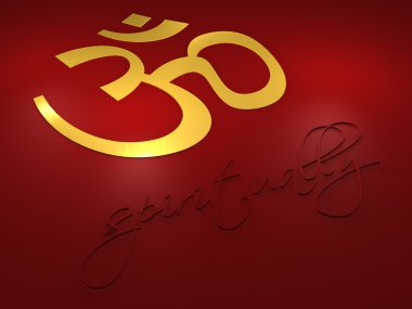 Om Symbol - Spiritually letters clipart