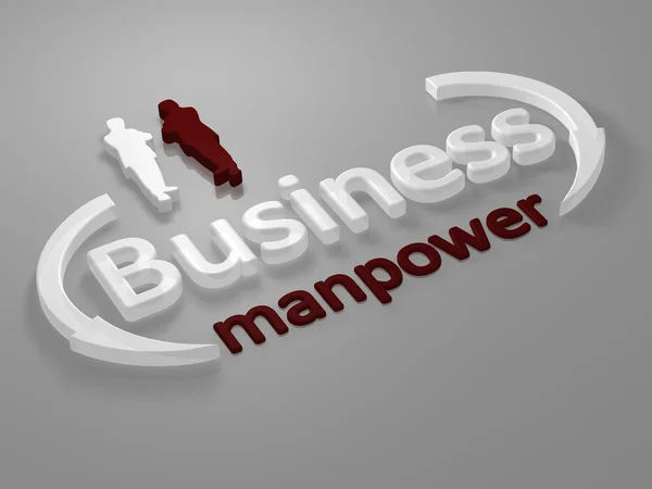Business - Manpower - letters — Stock Photo, Image
