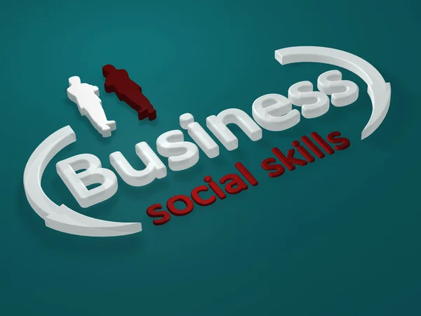 Negócios - Competências sociais - Carta — Fotografia de Stock