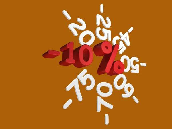 Discounts -10 percent — Stock Photo, Image