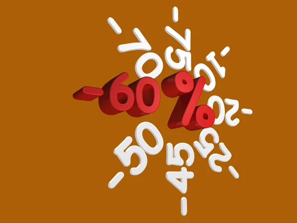 Discounts -60 percent — Stock Photo, Image