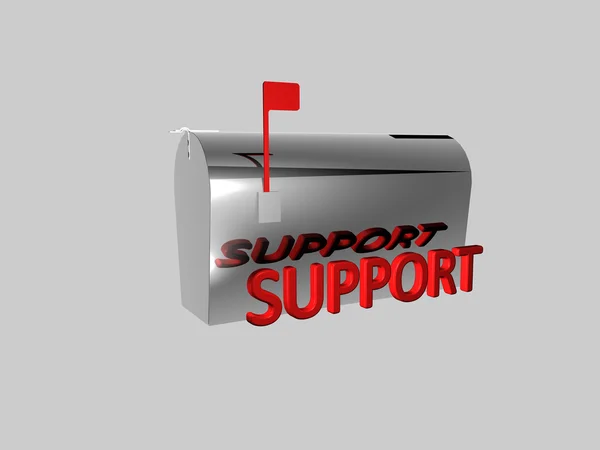 Skrzynka pocztowa - wsparcie 3d — Zdjęcie stockowe