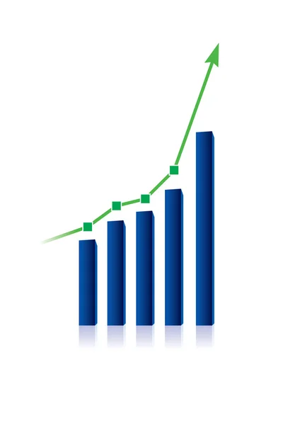 成長の強気トレンド グラフ — ストックベクタ