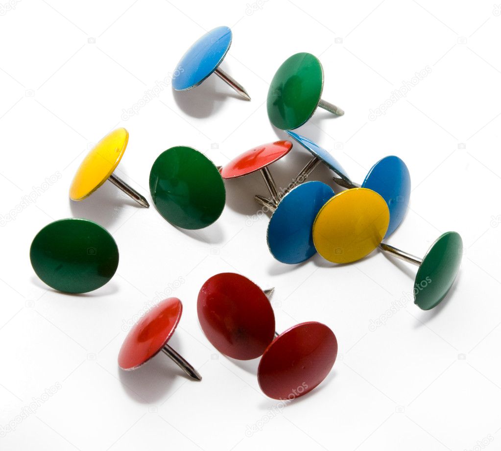 Colored push pins