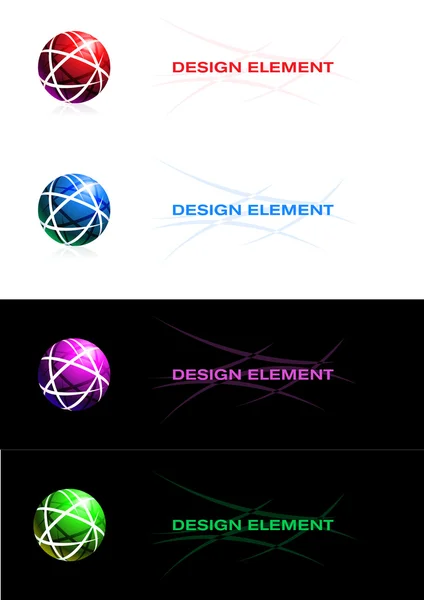 Abstract design element. Sphere — Stock Vector