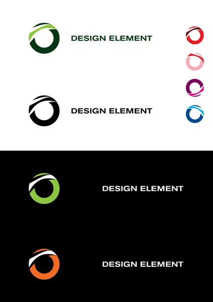 Abstract design element. Rings — Stock Vector