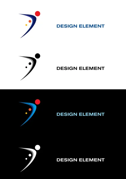 Spor logo tasarım öğeleri — Stok Vektör