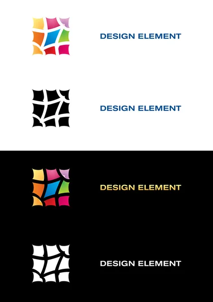 Шаблоны логотипов. Цветная плитка . — стоковый вектор