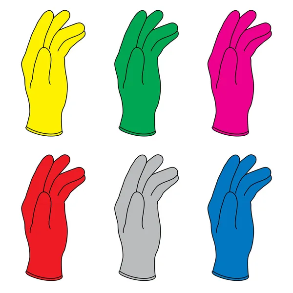 Rubber Gloves — Stock Vector