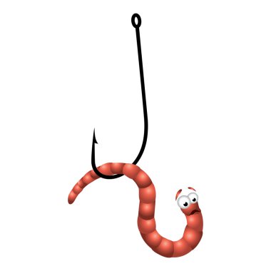 Worm on Hook clipart