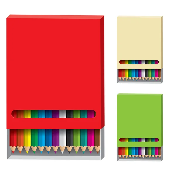 Crayons de couleur en bois — Image vectorielle