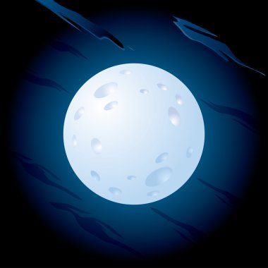 Moon. Vector illustration. clipart