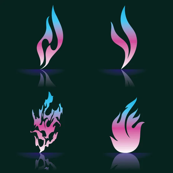 Огненные иконы. Набор # 2 — стоковый вектор