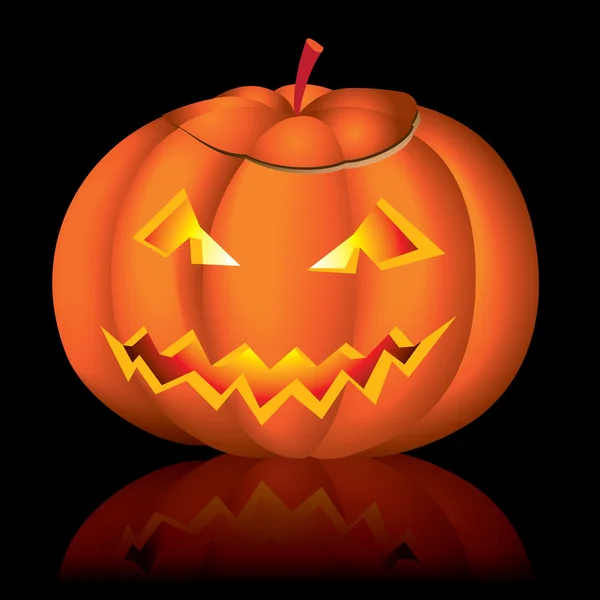 Jack-o-linterna halloween vector ilustración — Archivo Imágenes Vectoriales