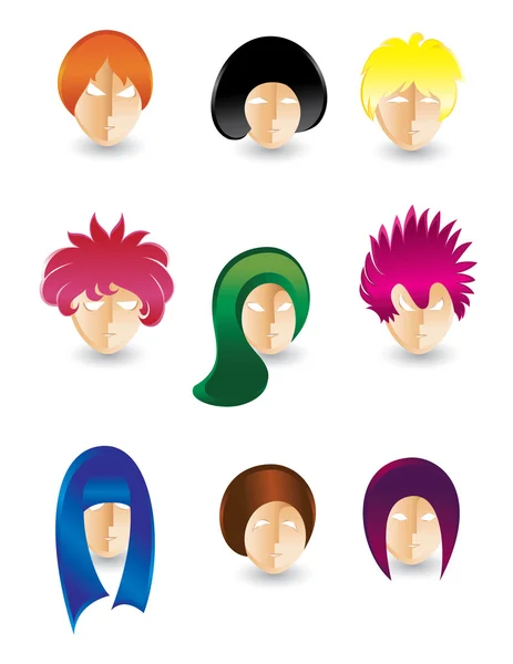 Hair styling — Stock Illustration Hair styling Royalty Free Stock Illustrations