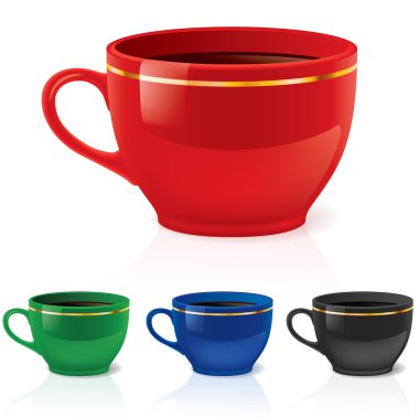 Coffee or tea cups clipart