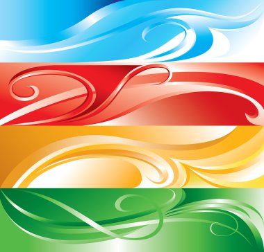 Vector multicolor flourish background clipart