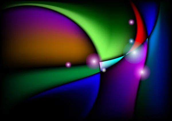 Vågig abstrakt ljusa färgglada bakgrund — Stock vektor