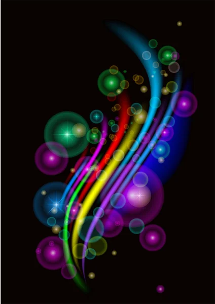 Ondulé abstrait lumineux fond coloré — Image vectorielle