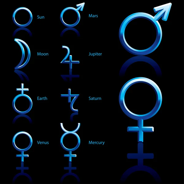 Symbole, planète — Image vectorielle