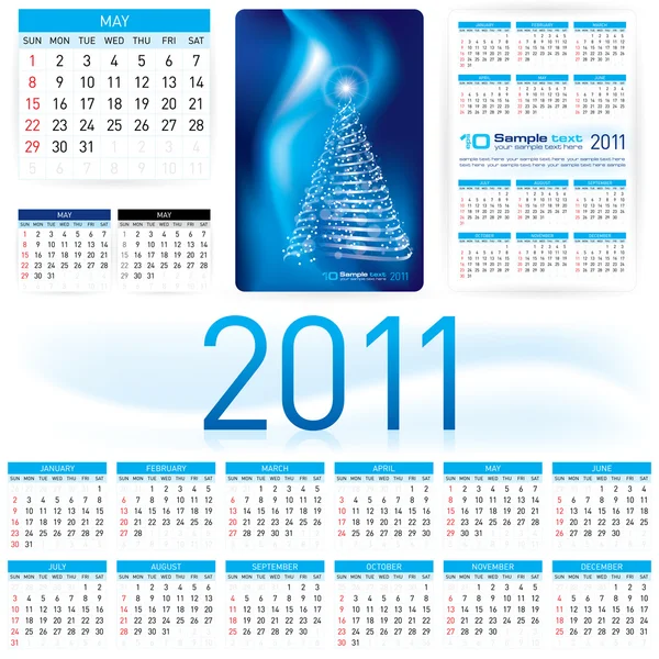 Szablon kalendarz 2011 — Wektor stockowy