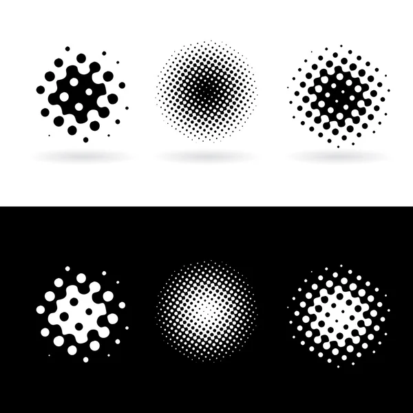 Чорно-білі круглі плями — стоковий вектор