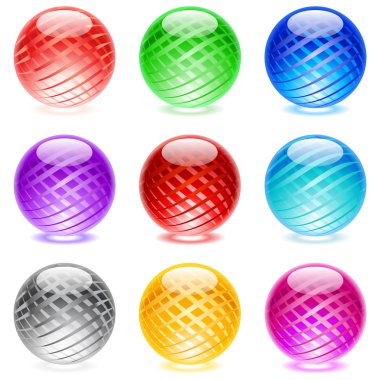 Glossy spheres clipart