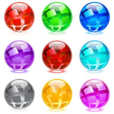 Glossy spheres clipart