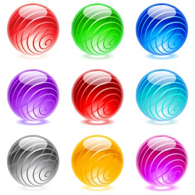 Glossy spheres clipart