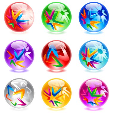 Glossy spheres clipart