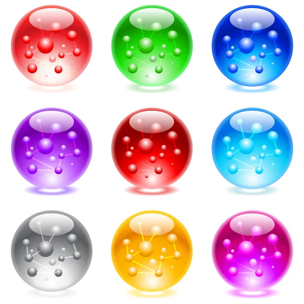 Glossy spheres — Stock Vector