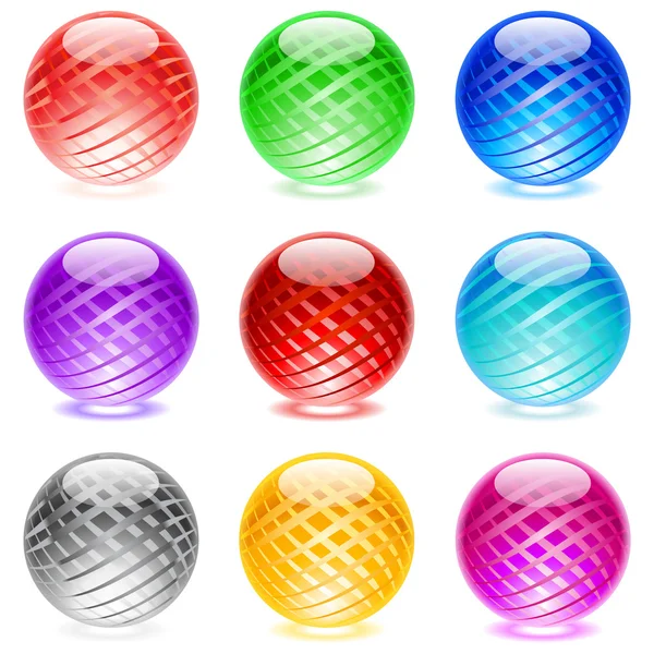 Glossy spheres — Stock Vector